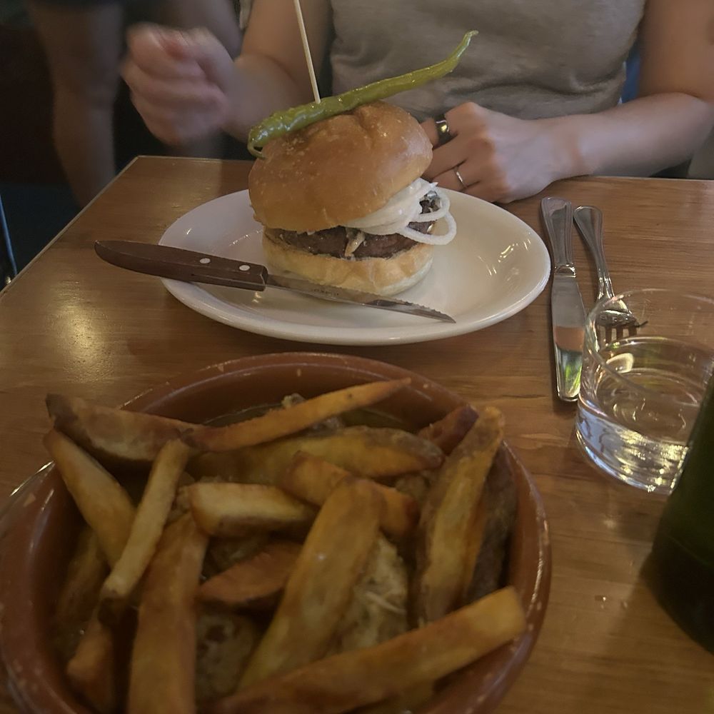 Eel Bar - Meatballs And Fries & Grass Fed Burger With Anchovies (no cheese) - Basque Near Me - New York, New York