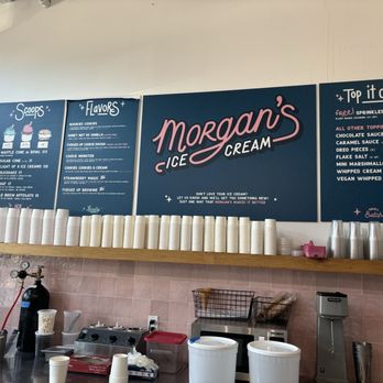 Morgan's Ice Cream - Pricing on wall - Ice Cream & Frozen Yogurt Near Me - Fort Worth, Texas Morgan's Ice Cream - Pricing on wall - Ice Cream & Frozen Yogurt Near Me - Fort Worth, Texas