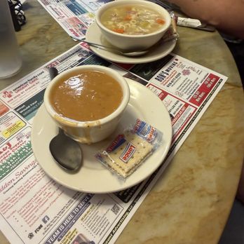 The Legacy Diner - Shrimp bisque and chicken noodle soup - Diners Near Me - Audubon, New Jersey