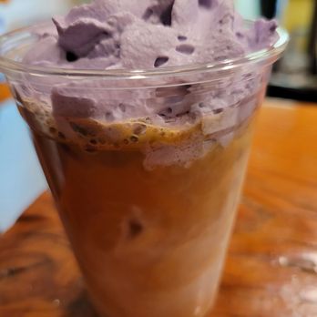 Kalesa Coffee - Coconut cold brew with ube whip - Coffee & Tea Near Me - Portland, Oregon Kalesa Coffee - Coconut cold brew with ube whip - Coffee & Tea Near Me - Portland, Oregon