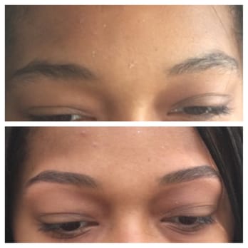Arc Beauty Salon - Before and after eye brows threading - Waxing Near Me - Montclair, New Jersey