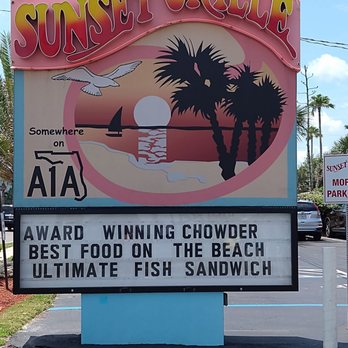 Sunset Grille - Sign - Seafood Near Me - Saint Augustine, Florida