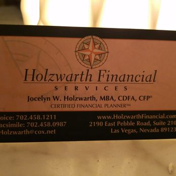 Holzwarth Financial Services - Jocelyn's business card - Financial Advising Near Me - Las Vegas, Nevada Holzwarth Financial Services - Jocelyn's business card - Financial Advising Near Me - Las Vegas, Nevada