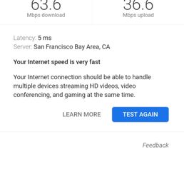 Speed test from phone