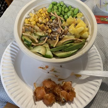 Ohana Poke Bowl - Poke bowl with salmon separated. - Hawaiian Near Me - Haddon Township, New Jersey Ohana Poke Bowl - Poke bowl with salmon separated. - Hawaiian Near Me - Haddon Township, New Jersey