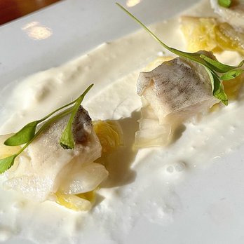 Bluebeard - Pickled Herring bites w. pear, kimchi & crème fraiche - New American Near Me - Indianapolis, Indiana