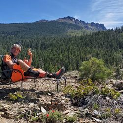 Downieville Outfitters - Me chillin on the way up to the Buttes lookout.