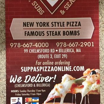 Suppa's Pizza, Subs & Seafood - Suppa's Pizza, subs, and seafood menu in Billerica, Ma - Pizza Near Me - Billerica, Massachusetts