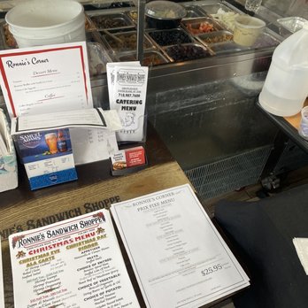Ronnie's Sandwich Shoppe - menus on the counter - Sandwiches Near Me - Staten Island, New York Ronnie's Sandwich Shoppe - menus on the counter - Sandwiches Near Me - Staten Island, New York