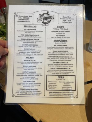 Menu photo 6 The Chowhouse Tulsa, OK