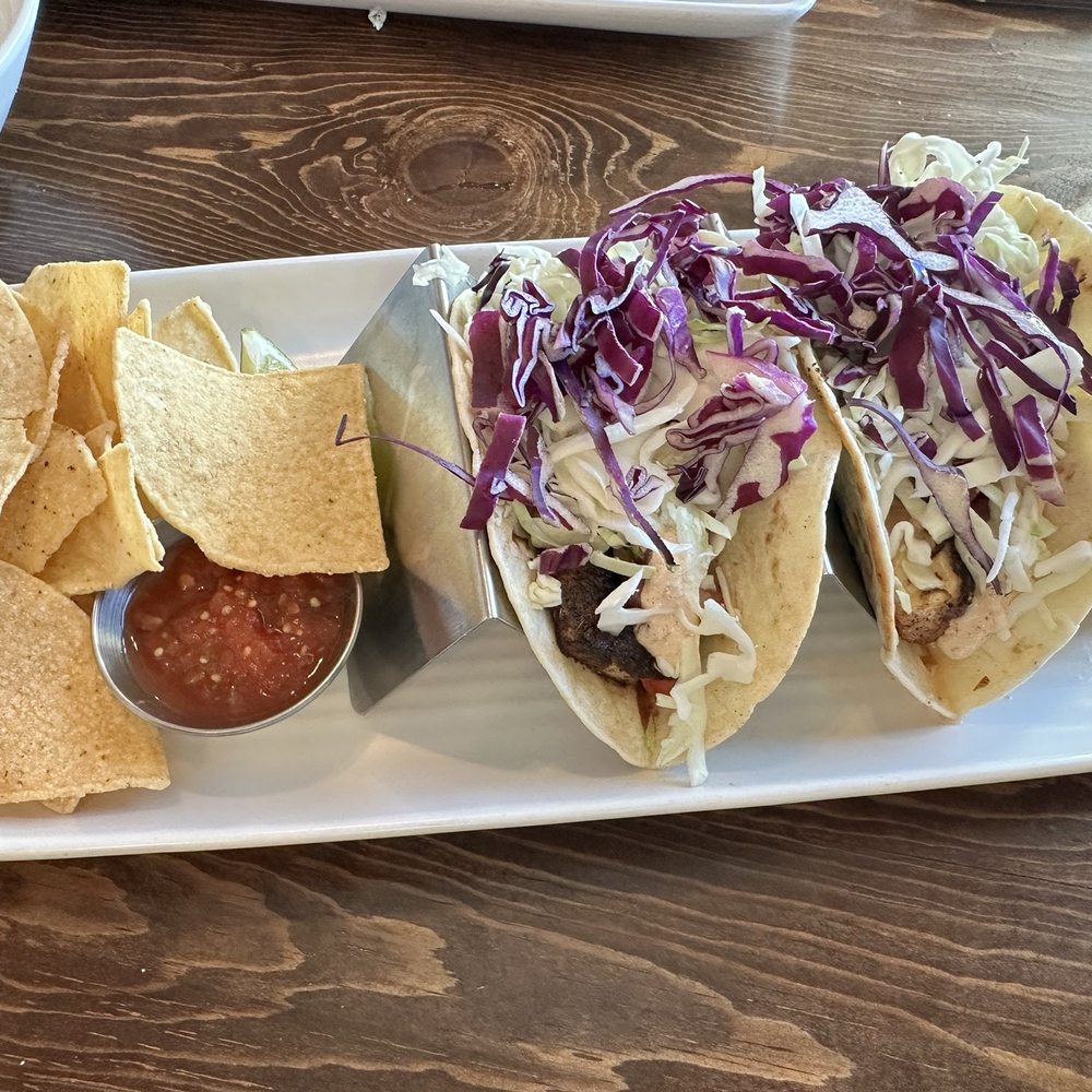 Shark Bar and Kitchen - Shark bar classic tacos with blackened mahi - Seafood Near Me - Wrightsville Beach, North Carolina Shark Bar and Kitchen - Shark bar classic tacos with blackened mahi - Seafood Near Me - Wrightsville Beach, North Carolina