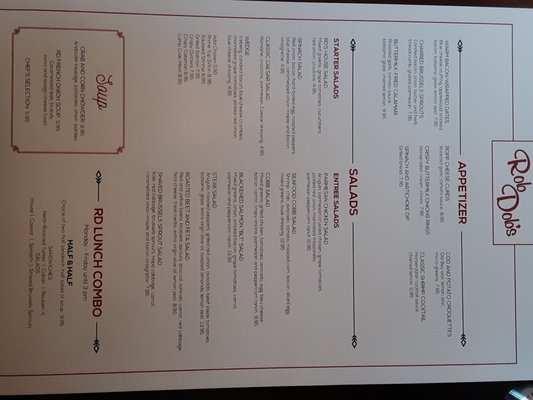 Menu photo 7 Rob Dob's Restaurant & Bar Bloomington, IL