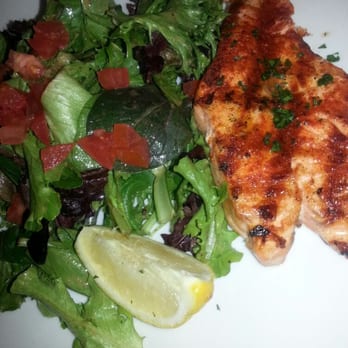 FishBar - Grilled Salmon and a house salad... - Seafood Near Me - Manhattan Beach, California