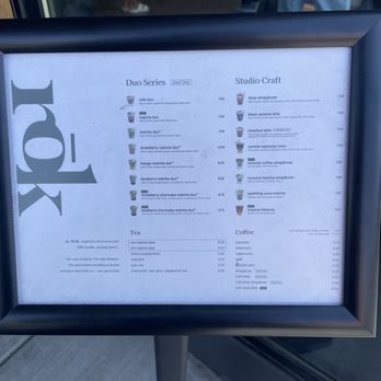Rok Coffee and Tea - Menu as of May 2026 - Coffee & Tea Near Me - Los Angeles, California