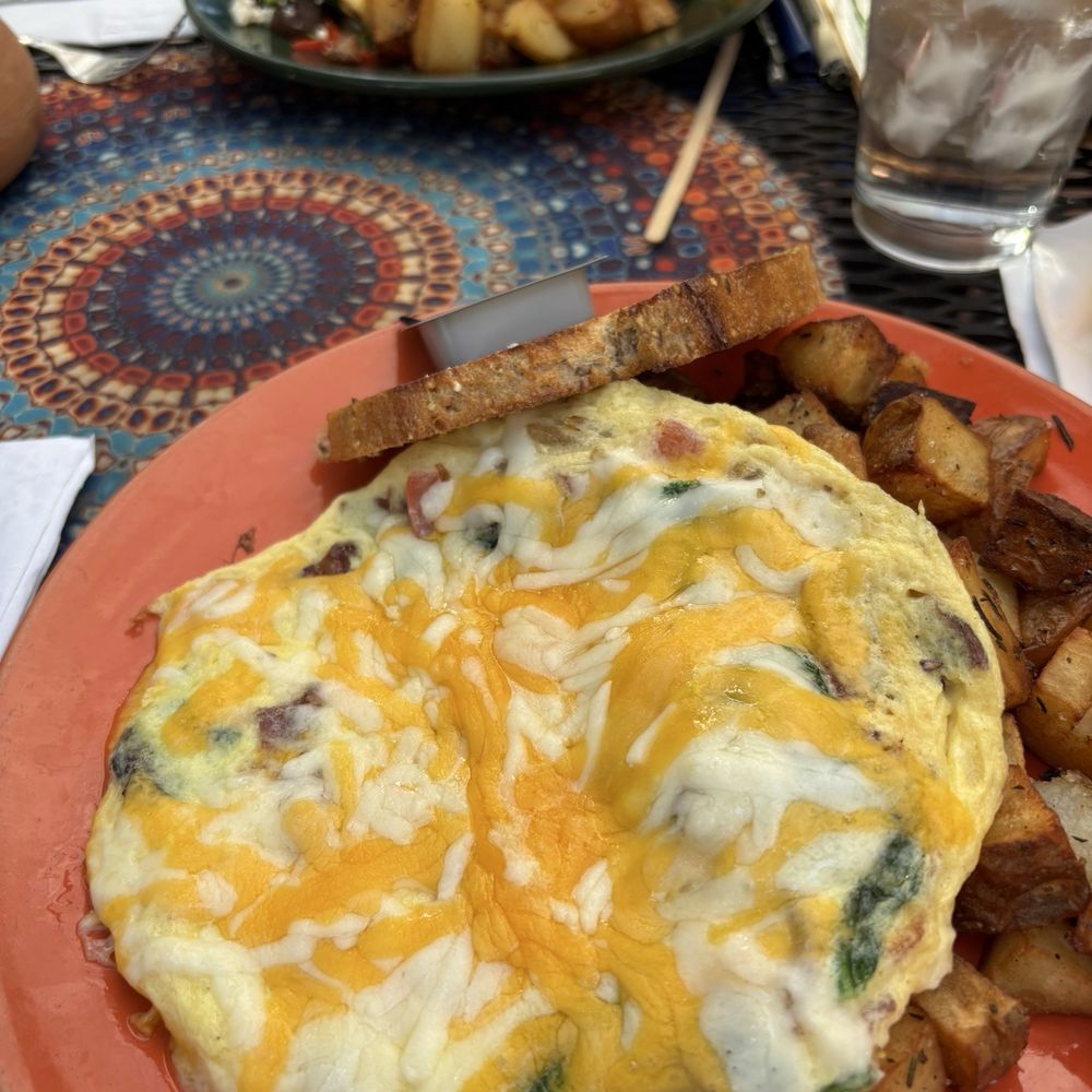 Cafe A La Cart - Vegetable Frittata front, Portobello omelette behind - New American Near Me - Tucson, Arizona
