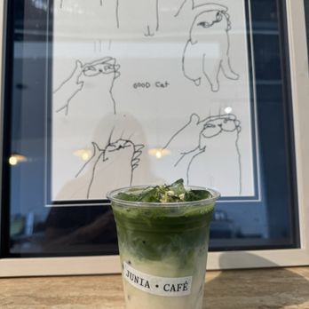 Junia Café - Jasmine matcha with oat milk. - Coffee & Tea Near Me - Gardena, California Junia Café - Jasmine matcha with oat milk. - Coffee & Tea Near Me - Gardena, California