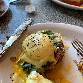 Tito's Diner - Florentine eggs Benedict with turkey sausage! - American Near Me - Fredericksburg, Virginia
