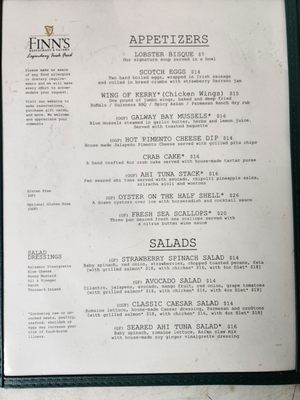 Menu photo 4 Finn's Restaurant & Tavern Knoxville, TN