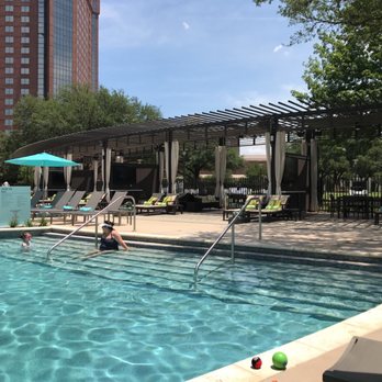 JadeWaters Hilton Anatole - Cabanas r $425 holidays & $325 non holidays: empty mini fridge, sofa, 2 cushioned lounge chairs, table for 4 & tv with directTV - Swimming Pools Near Me - Dallas, Texas