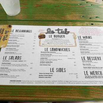 Le Tub - Burgers Near Me - Hollywood, Florida