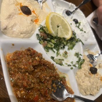Zara Forest Turkish Cousine - Mix Appetizers - including Hummus & Babagannush - Turkish Near Me - Staten Island, New York Zara Forest Turkish Cousine - Mix Appetizers - including Hummus & Babagannush - Turkish Near Me - Staten Island, New York