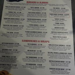 Current Menu (front) Current Menu (front)