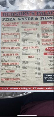 Menu photo 5 Hershey’s Palace Arlington, TX