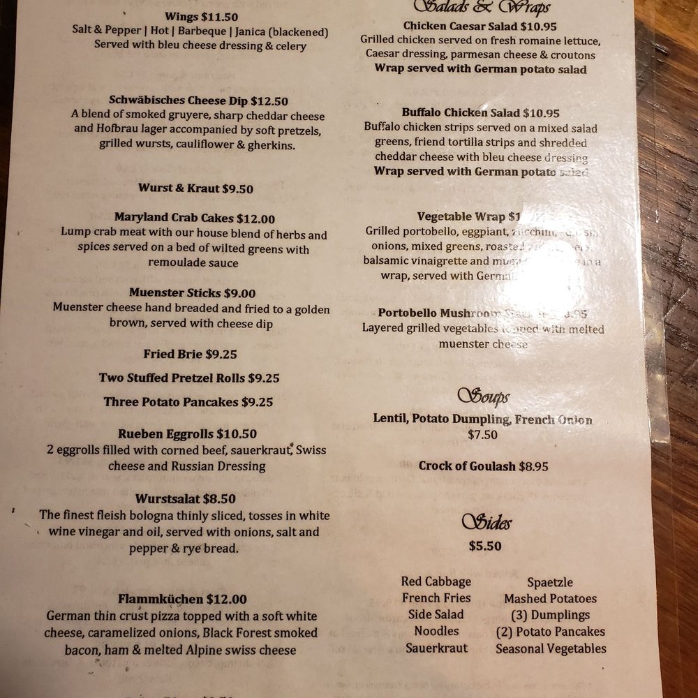 Village Lanterne - Menu 2 lunch September 2022 - German Near Me - Lindenhurst, New York Village Lanterne - Menu 2 lunch September 2022 - German Near Me - Lindenhurst, New York