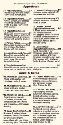 Menu photo 7 Himalayan Cuisine La Mesa, CA