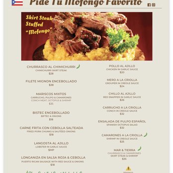 Raices Times - Menu - Puerto Rican Near Me - San Juan, Puerto Rico