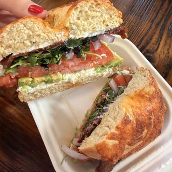 Haven Bagel & Coffee - Avocado veg add bacon - Coffee & Tea Near Me - Bend, Oregon