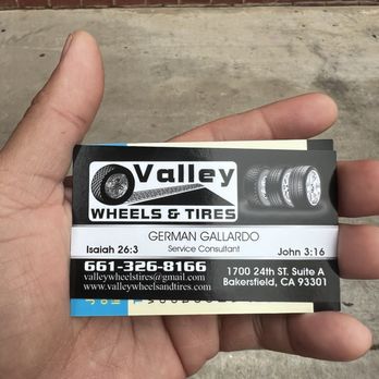 Valley Wheels & Tires - German's business card - Auto Repair Near Me - Bakersfield, California Valley Wheels & Tires - German's business card - Auto Repair Near Me - Bakersfield, California