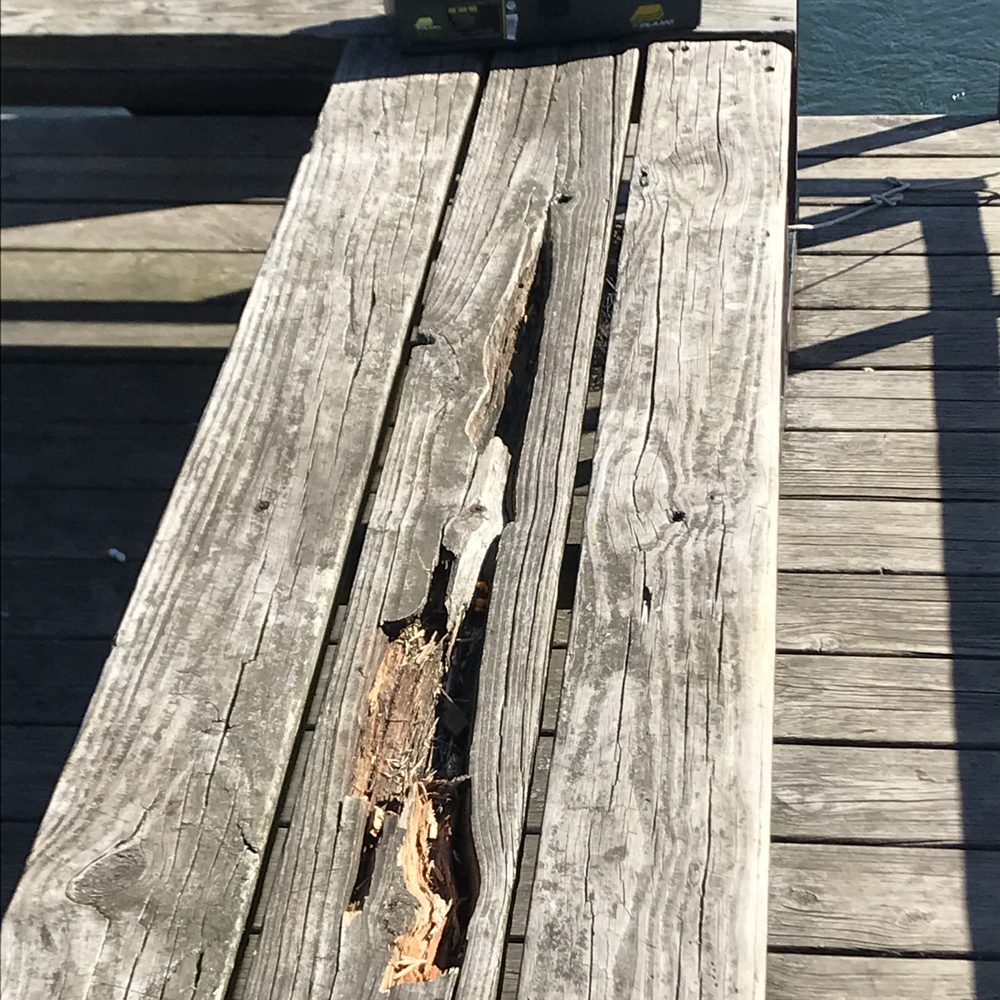 Lindsey's Resort - Bench on the fishing dock. - Resorts Near Me - Heber Springs, Arkansas