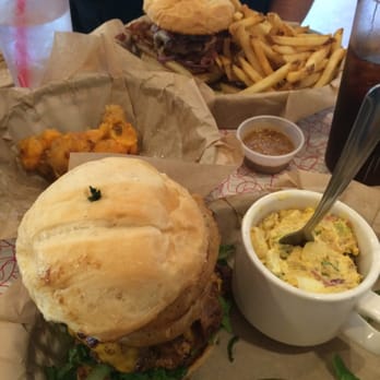Wisconsinburger - Spooner and scraps burgers. Cheese curds n potato salad - Burgers Near Me - Spokane, Washington Wisconsinburger - Spooner and scraps burgers. Cheese curds n potato salad - Burgers Near Me - Spokane, Washington