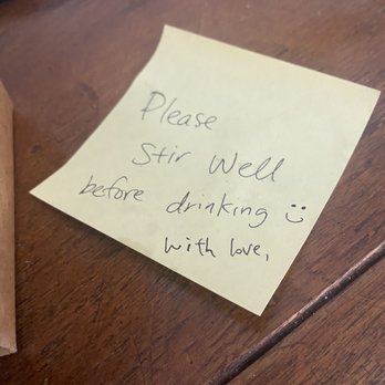 With Love, - Cute note with delivery for drinks - Ice Cream & Frozen Yogurt Near Me - San Gabriel, California With Love, - Cute note with delivery for drinks - Ice Cream & Frozen Yogurt Near Me - San Gabriel, California