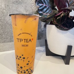 Thai Milk Tea w Boba and QQ Noodles Thai Milk Tea w Boba and QQ Noodles