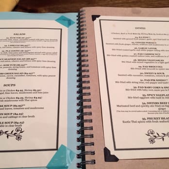 Sisters Thai - Cute menu. - Thai Near Me - Fairfax, Virginia Sisters Thai - Cute menu. - Thai Near Me - Fairfax, Virginia