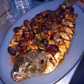 Cindy's Rooftop - Whole branzino, grapes, sunchokes. $75 Delicious. - New American Near Me - Chicago, Illinois Cindy's Rooftop - Whole branzino, grapes, sunchokes. $75 Delicious. - New American Near Me - Chicago, Illinois