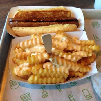 Shake Shack Boca Raton - Chicken dog and cheese fries - Burgers Near Me - Boca Raton, Florida