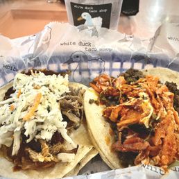 BBQ Carnitas and Korean Bulgogi Taco