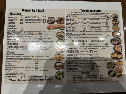 Menu photo 8 Tokyo In April Vancouver, BC