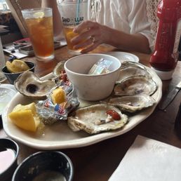 A dozen steamed oysters disappeared quickly