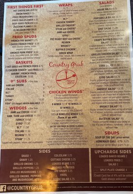 Menu photo 1 Country Grub Polk, PA Menu photo 1 Country Grub Polk, PA