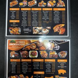 4 Trees Smokehouse - Updated menu 9/7/26
