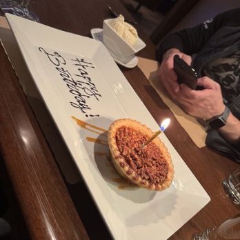 Bone and Broth - Bourbon Pecan Pie birthday treat! - Gastropubs Near Me - Asheville, North Carolina