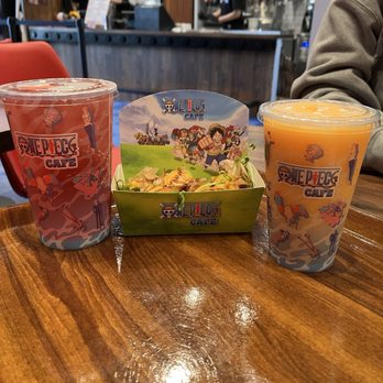 One Piece Cafe - dragon fruit strawberry punch, hatchan's takoyaki, mikan tangerine slush - Themed Cafes Near Me - Los Angeles, California One Piece Cafe - dragon fruit strawberry punch, hatchan's takoyaki, mikan tangerine slush - Themed Cafes Near Me - Los Angeles, California