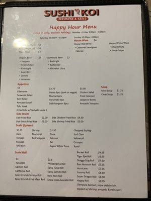 Menu photo 5 Sushi Koi Houston, TX