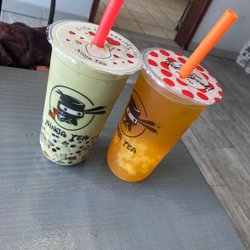 Matcha Milk Tea & Mango Green Tea