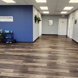 Southwestern Hearing Centers - Waiting area with coffee station