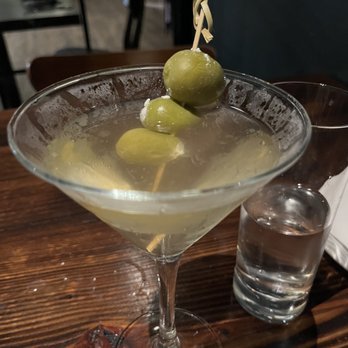 Cypress Hall - Dirty martini with blue cheese olives - New American Near Me - New Bern, North Carolina Cypress Hall - Dirty martini with blue cheese olives - New American Near Me - New Bern, North Carolina